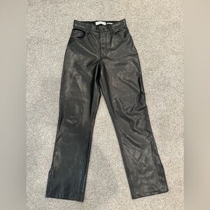 Abercrombie Straight Leg Vegan Leather Pants